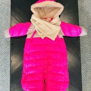 7 A.M. Bright Pink Snowsuit with Hood